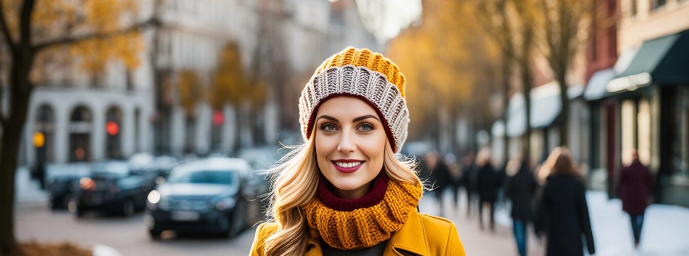 bonnet à tricoter femme