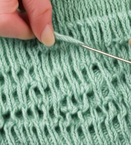 boutonnière verticale tricot