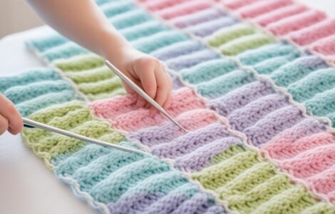combien de mailles pour une couverture bébé au tricot