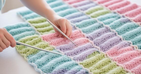 combien de mailles pour une couverture bébé au tricot