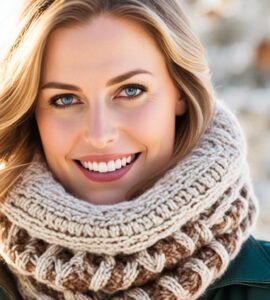 dimension snood adulte tricot