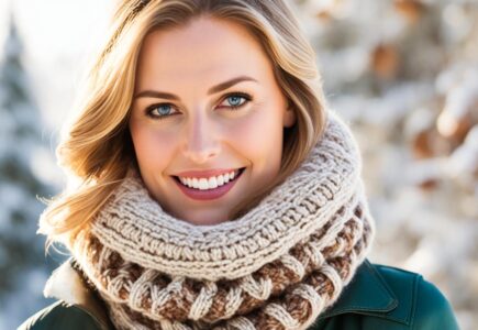 dimension snood adulte tricot