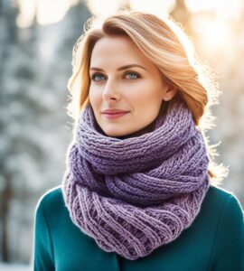 largeur écharpe femme tricot