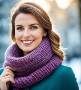 longueur écharpe femme tricot