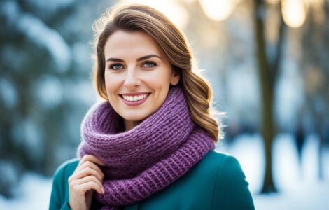 longueur écharpe femme tricot