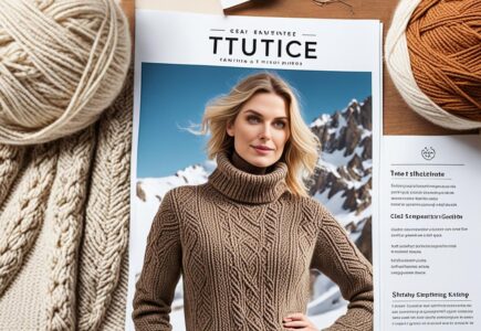 modèle de pull col roulé à tricoter avec explication