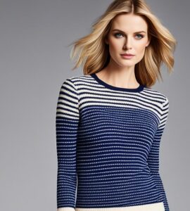 modèle pull tricot 2 couleurs