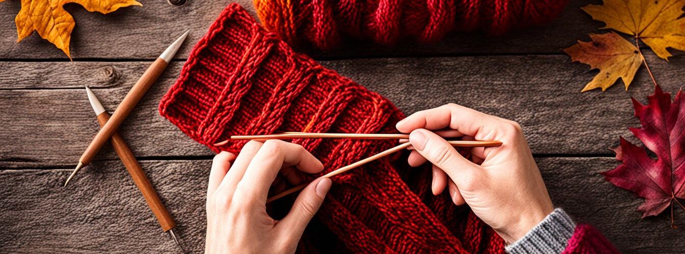 point de tricot pour écharpe