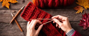 point de tricot pour écharpe