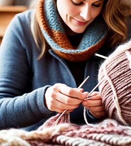 point tricot echarpe