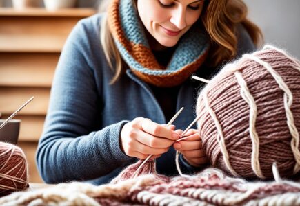 point tricot echarpe