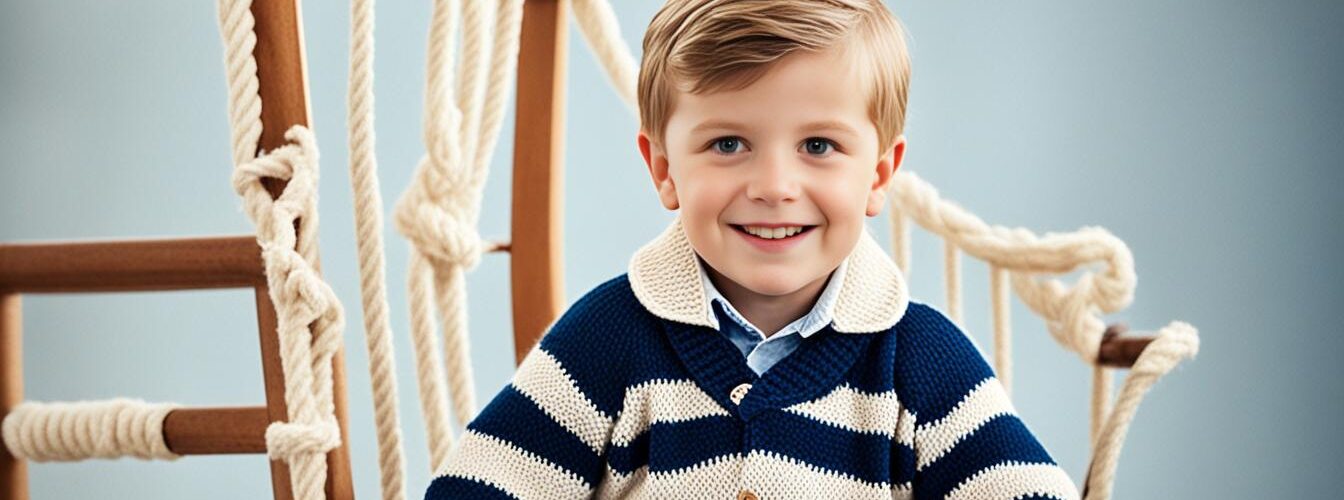 pull marin garçon à tricoter