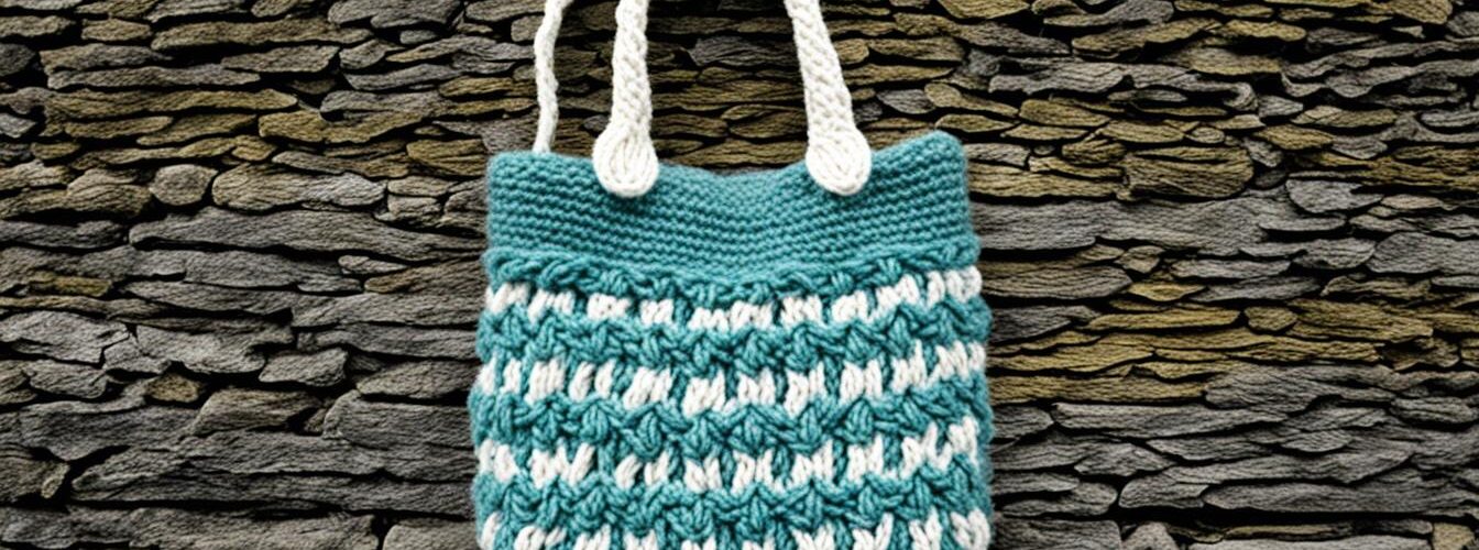 sac en laine tricoté main
