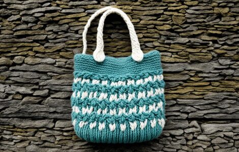 sac en laine tricoté main