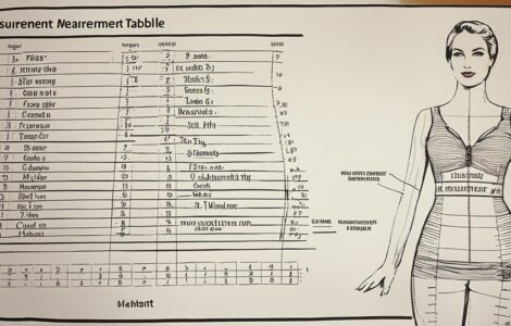 tableau mesure pour tricot femme