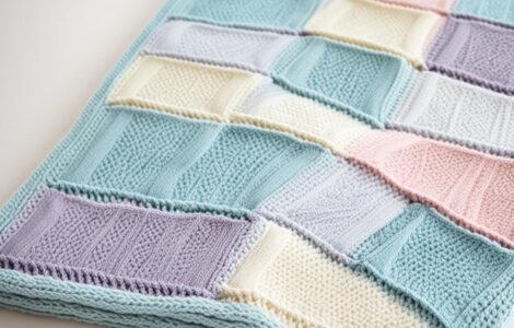 taille d'une couverture pour bébé au tricot