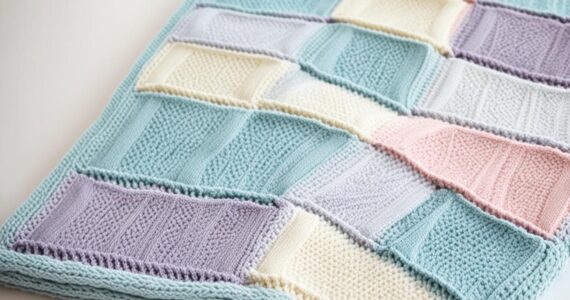 taille d'une couverture pour bébé au tricot