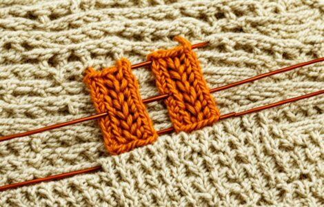 tricot boutonnière de 2 mailles