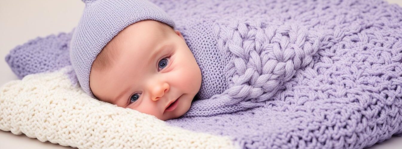 tricot couverture bébé