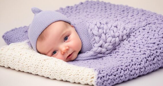 tricot couverture bébé