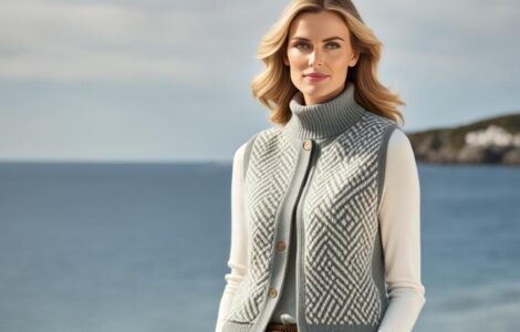 tricot gilet femme
