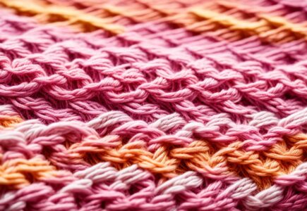 tricot point fantaisie sur 2 rangs