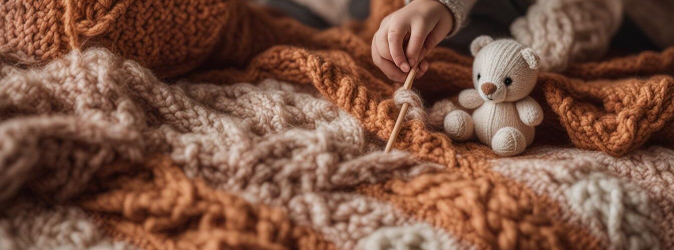 tricoter une couverture pour bébé facile