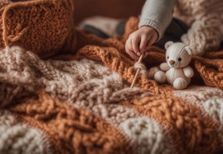 tricoter une couverture pour bébé facile