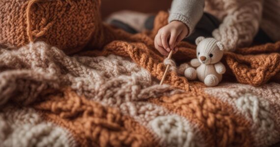 tricoter une couverture pour bébé facile